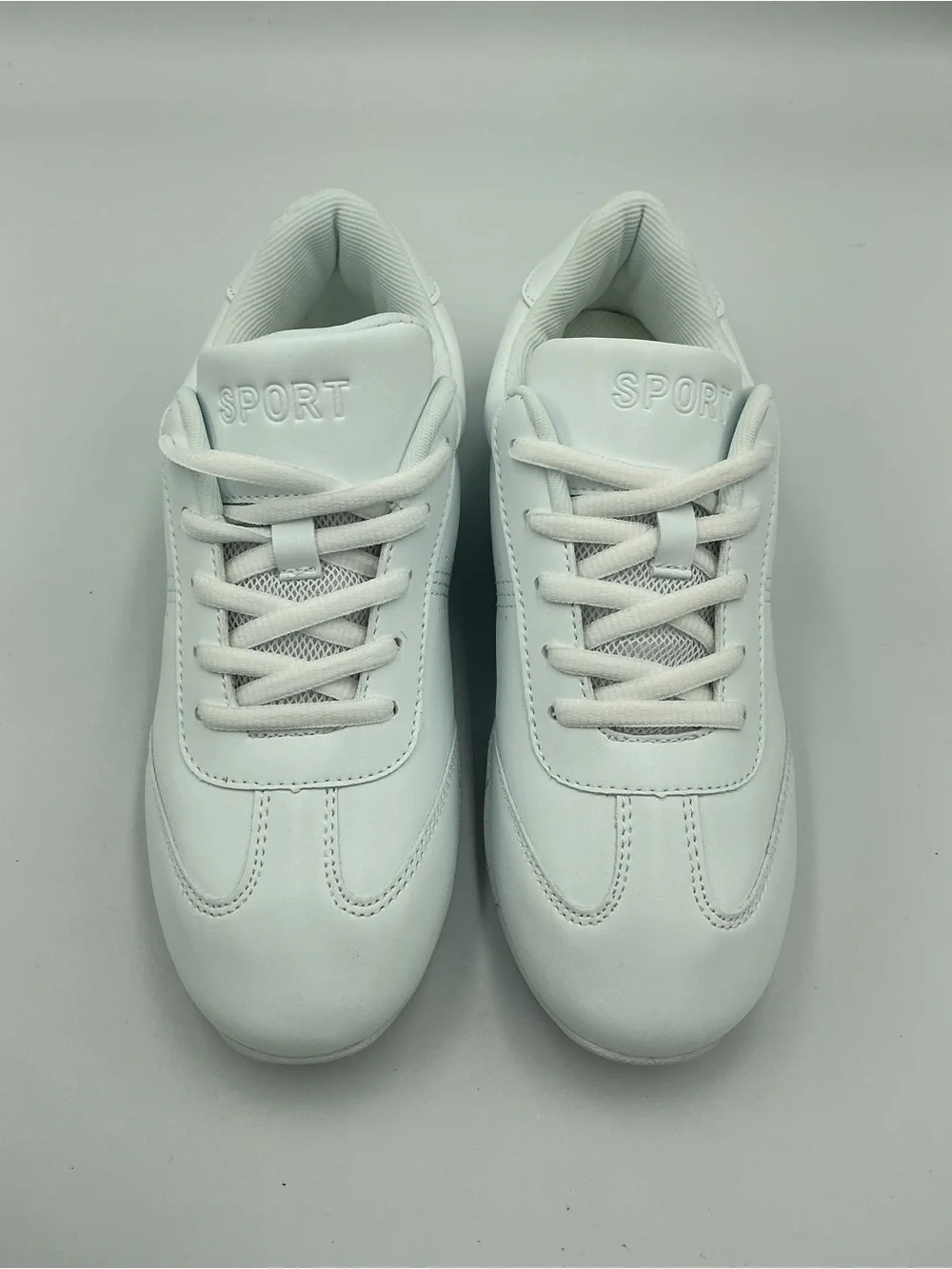 SPORT brand Lace-Up Girls Cheerleader White Sneakers Shoe Size 3/3.5 (36) NIB